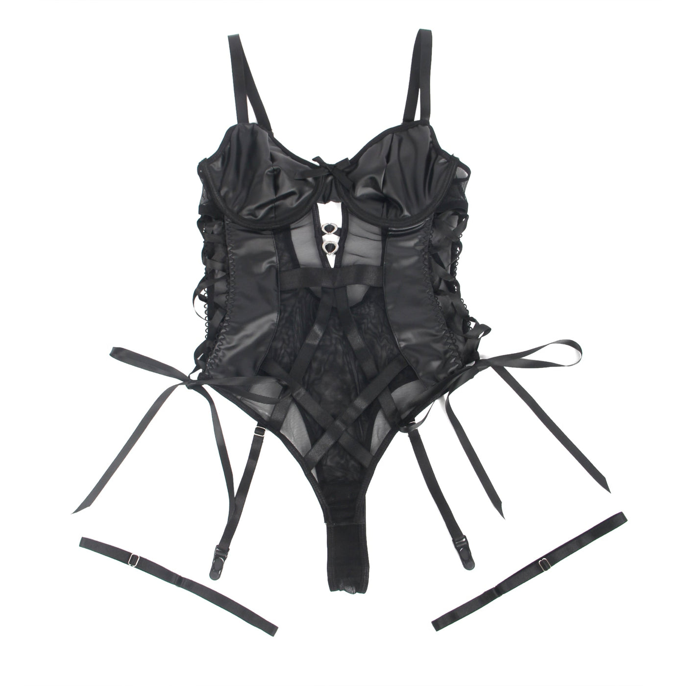 Celestine Noir™ | Leren Lingerie