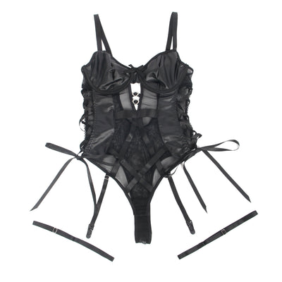 Celestine Noir™ | Leren Lingerie