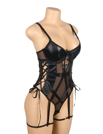 Celestine Noir™ | Leren Lingerie